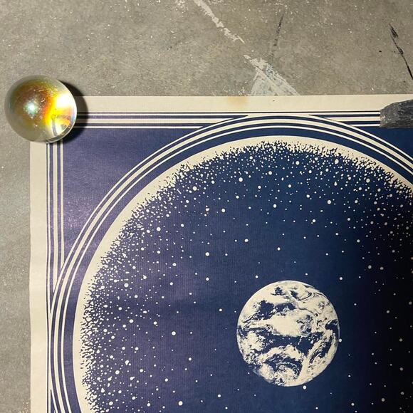 Vintage Poster Art,l Radio Station Oregon, 1970s, Planet Earth, Collectible - Picture 4 of 4